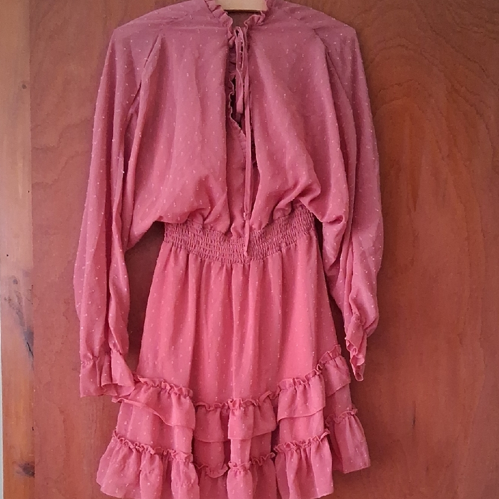 Altar'd State Dusty Rose Ruffled Dress - Picture 3 of 3